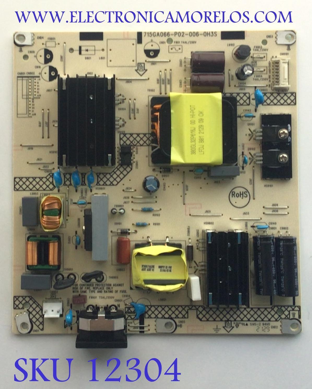 FUENTE PARA MONITOR GIGABYTE / NUMERO DE PARTE KF591PQX3 / 715GA066-P02-006-0H3S / 5527980P0273 / PANEL CY-PT315BNAV1H / MODELO M32U